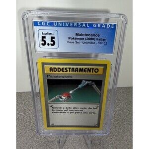 Maintenance Pokémon (2000) Italian Base Set - Unlimited - 83/102 Cgc 5.5